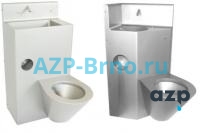 Безопасный нержавеющий комплект унитаз с раковиной и питьевым фонтанчиком BSK 02 AZP Brno Чехия (фото, схема) Безопасный нержавеющий комплект унитаз с раковиной и питьевым фонтанчиком BSK 02 AZP Brno Чехия (фото, схема)